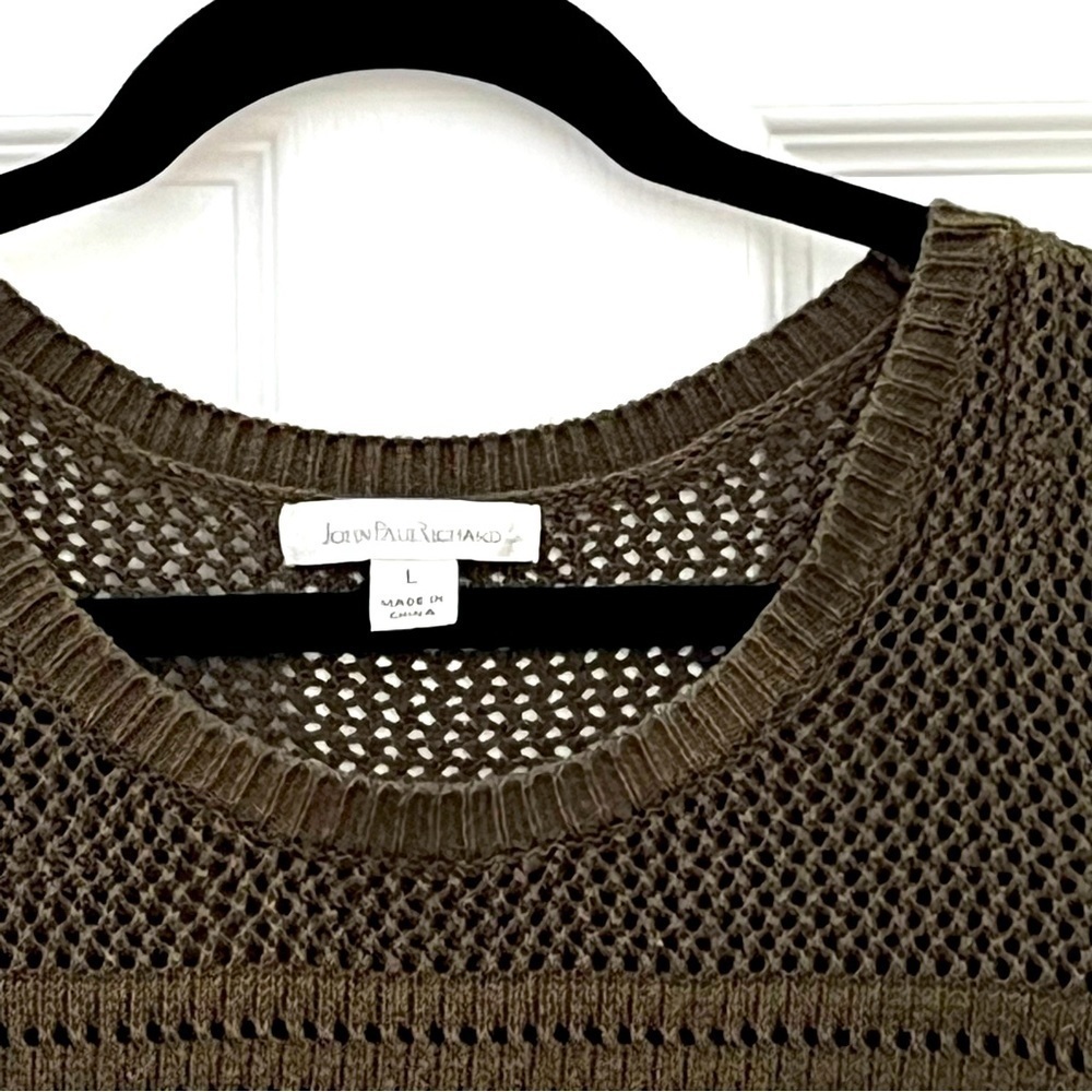 JohnPaulRichard green top womans size large - Picture 5 of 7